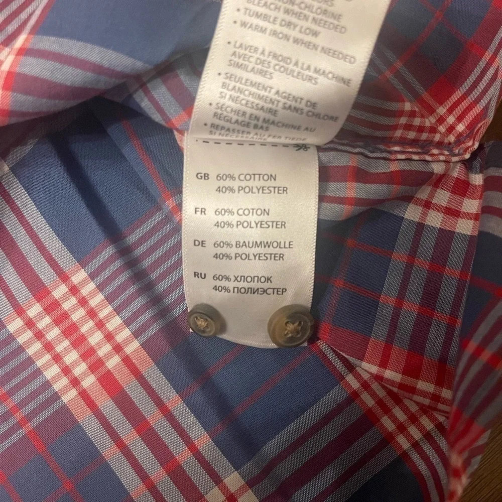 HB Men’s Plaid Button Up Shirt Size 3XL